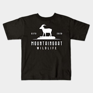 Mountain Goat Nature Wild Animals Mountain Animals Mountains Hiking Kids T-Shirt